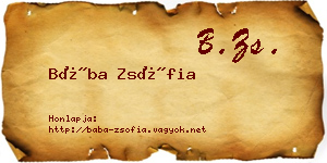 Bába Zsófia névjegykártya